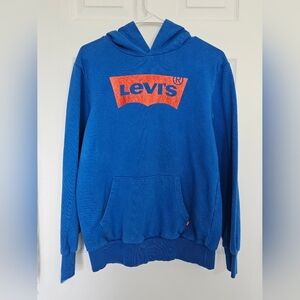 Boys Levi's Vibrant Blue Hoodie with Red Logo